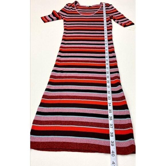 Bar III Dress Medium Metallic Striped Pink/Black - Picture 6 of 9